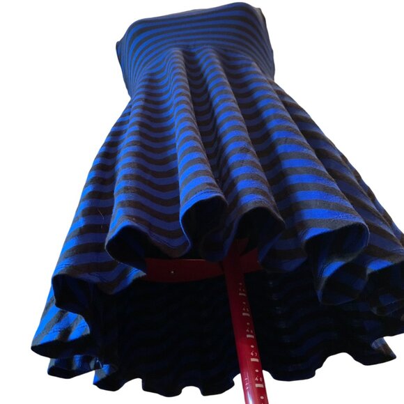 ENOUGH ABOUT ME - Black and deep blue short sundress sleeveless medium - Picture 6 of 8